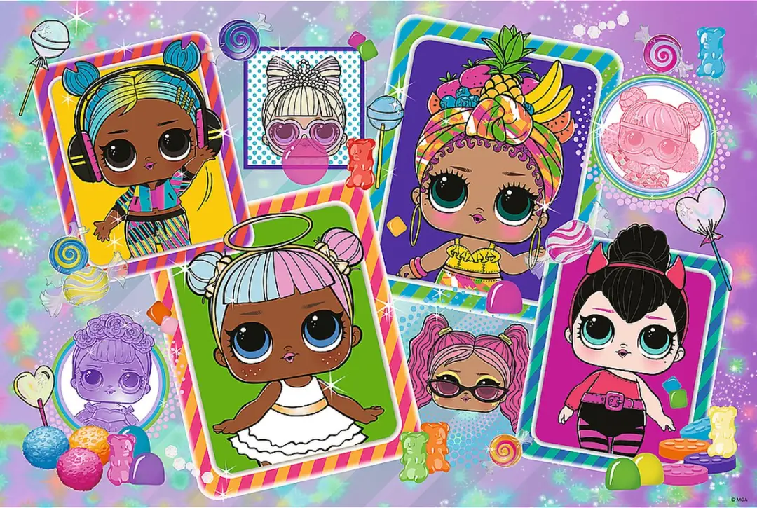 LOL Surprise! Glitter Puzzel 70 Stuks - Multi Colour