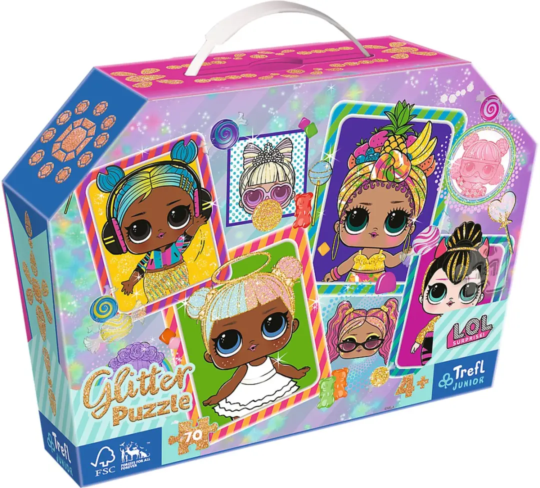 LOL Surprise! Glitter Puzzel 70 Stuks - Multi Colour