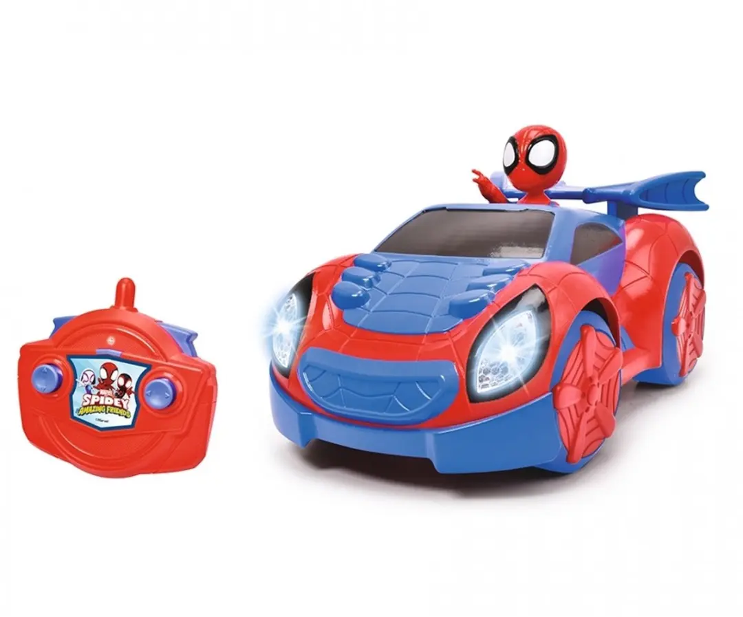 Dickie Toys Spidey Web Racer RC Auto - Rood/Blauw - 3x 1,5V
