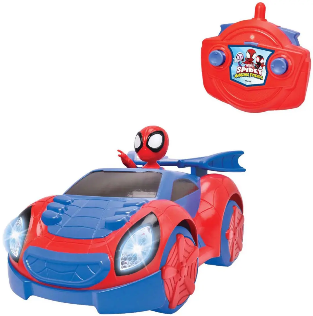 Dickie Toys Spidey Web Racer RC Auto - Rood/Blauw - 3x 1,5V
