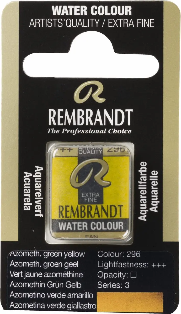 Rembrandt Watercolor Napjes Azometh Green Yellow
