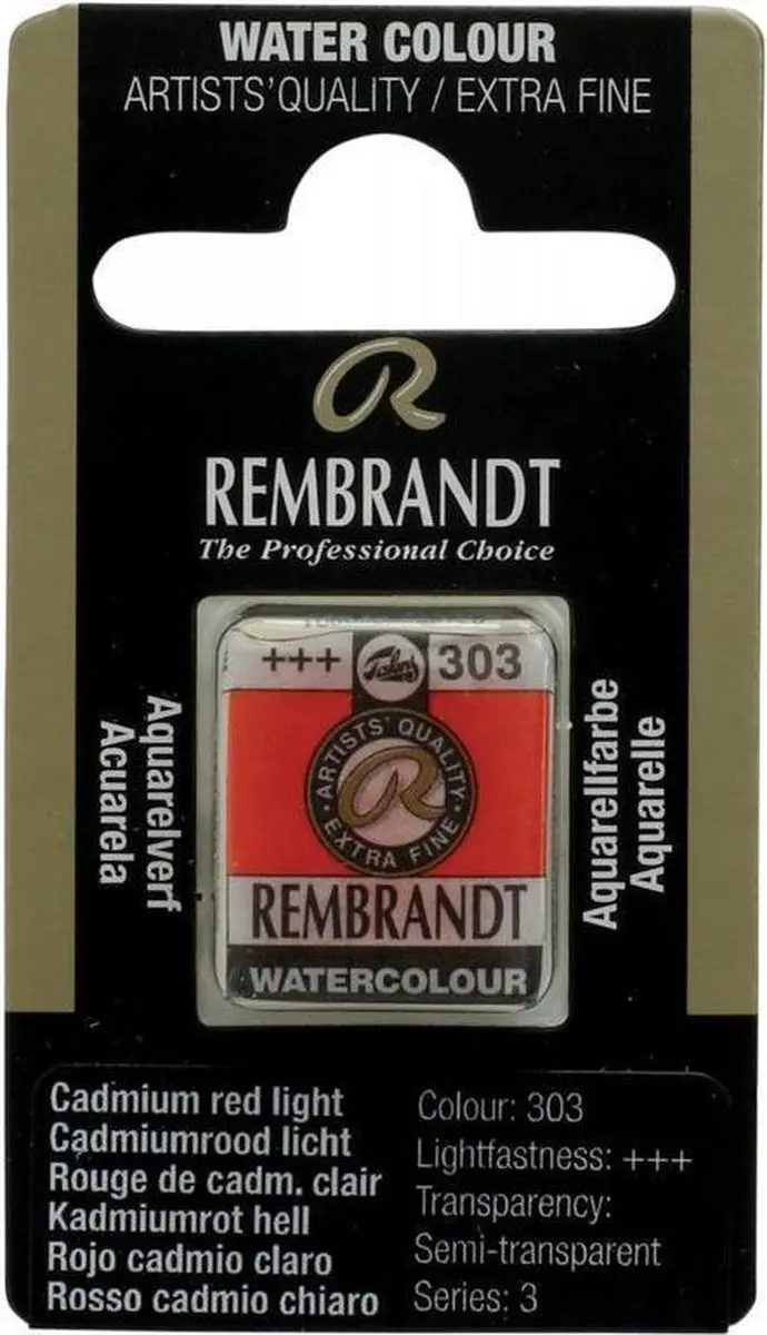 Rembrandt Waterverf Napje Cadmium Red Light 10g