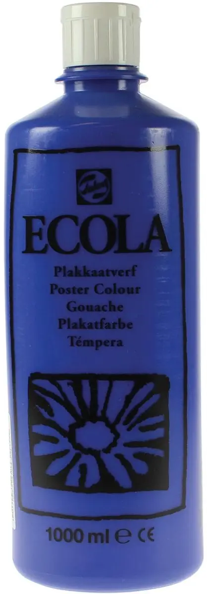 Talens Ecola Plakkaatverf Donkerblauw 1000ml