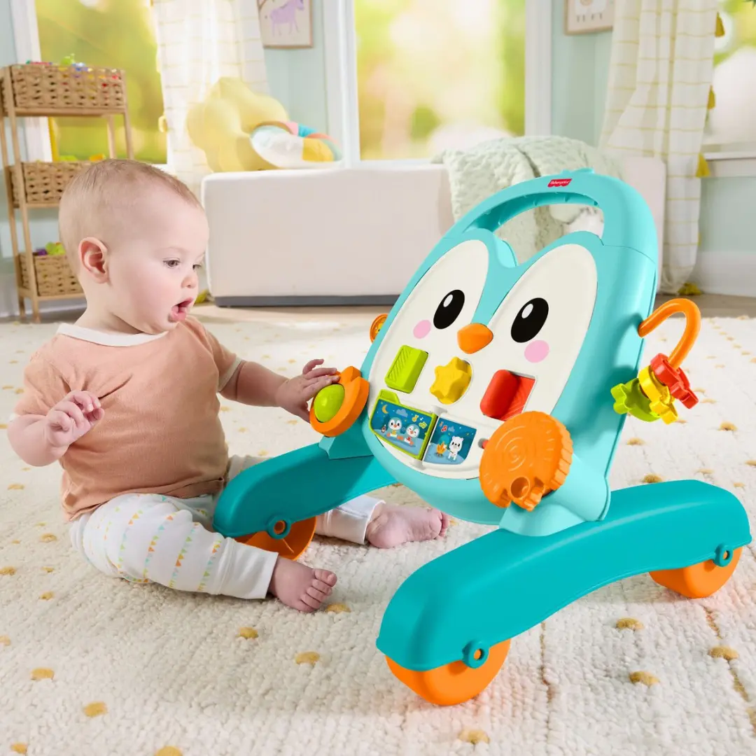 Fisher-Price 2-in-1 Muzikale Pinguïn Loopwagentje - Meerkleurig