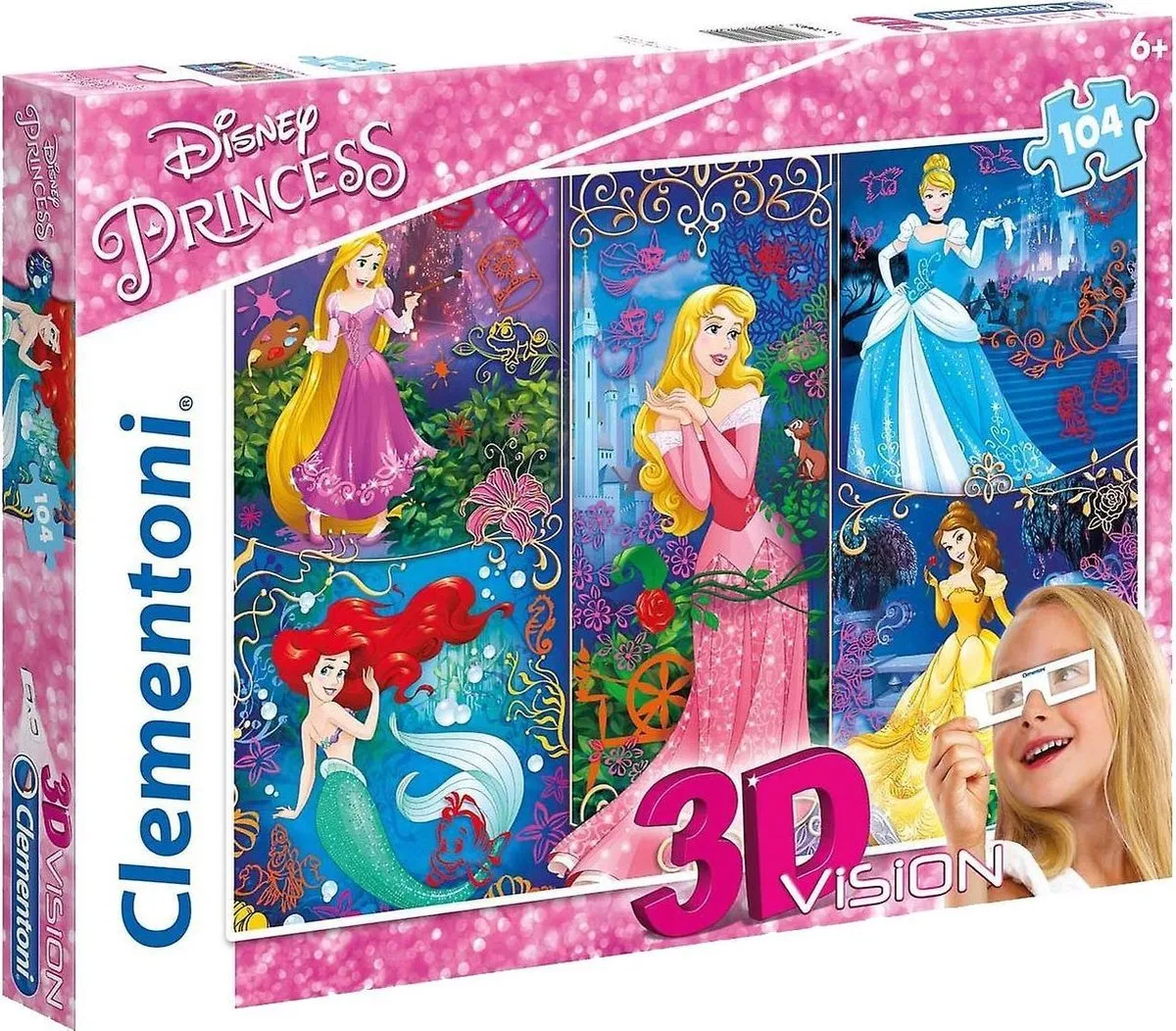 Clementoni Disney Princess 3D Puzzel 104 Stuks