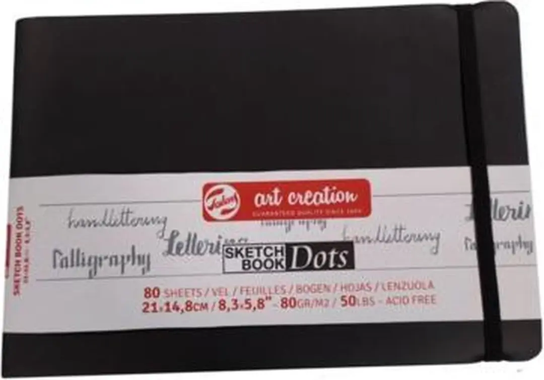 Talens Schetsboek Landschap Dot 21x14,8cm - 80 Vel - Zwart