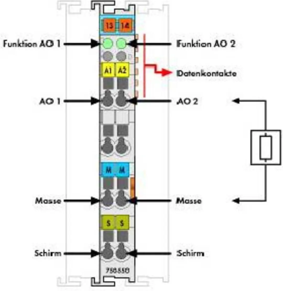 WAGO 750-550 PLC Uitgangsmodule - Analoge