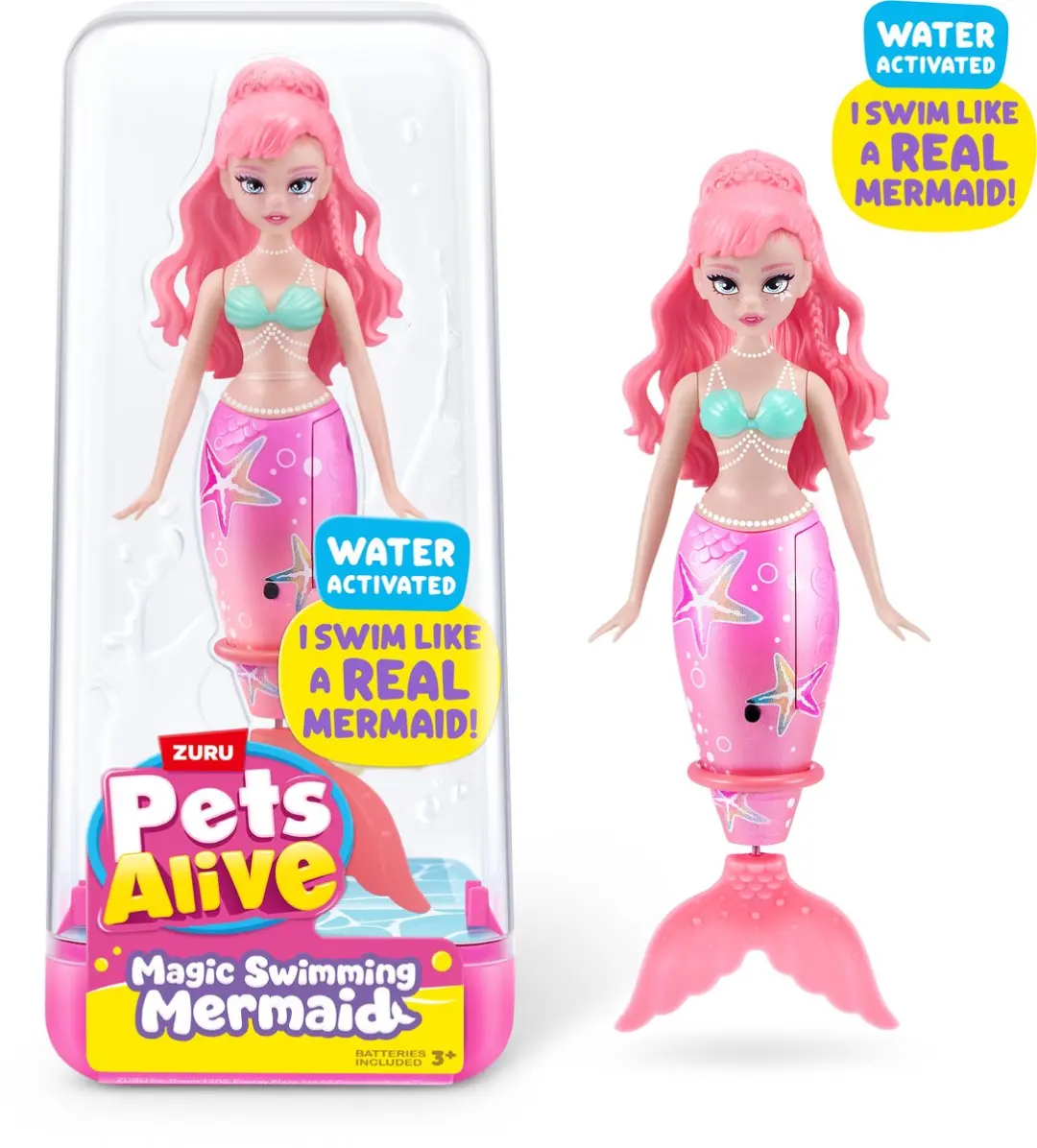 ZURU Pets Alive Zwemmende Zeemeermin Meerkleurig