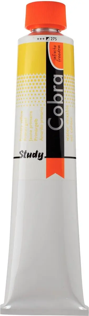 Cobra Study Water Vermengbare Olieverf Tube Primairgeel 200ml