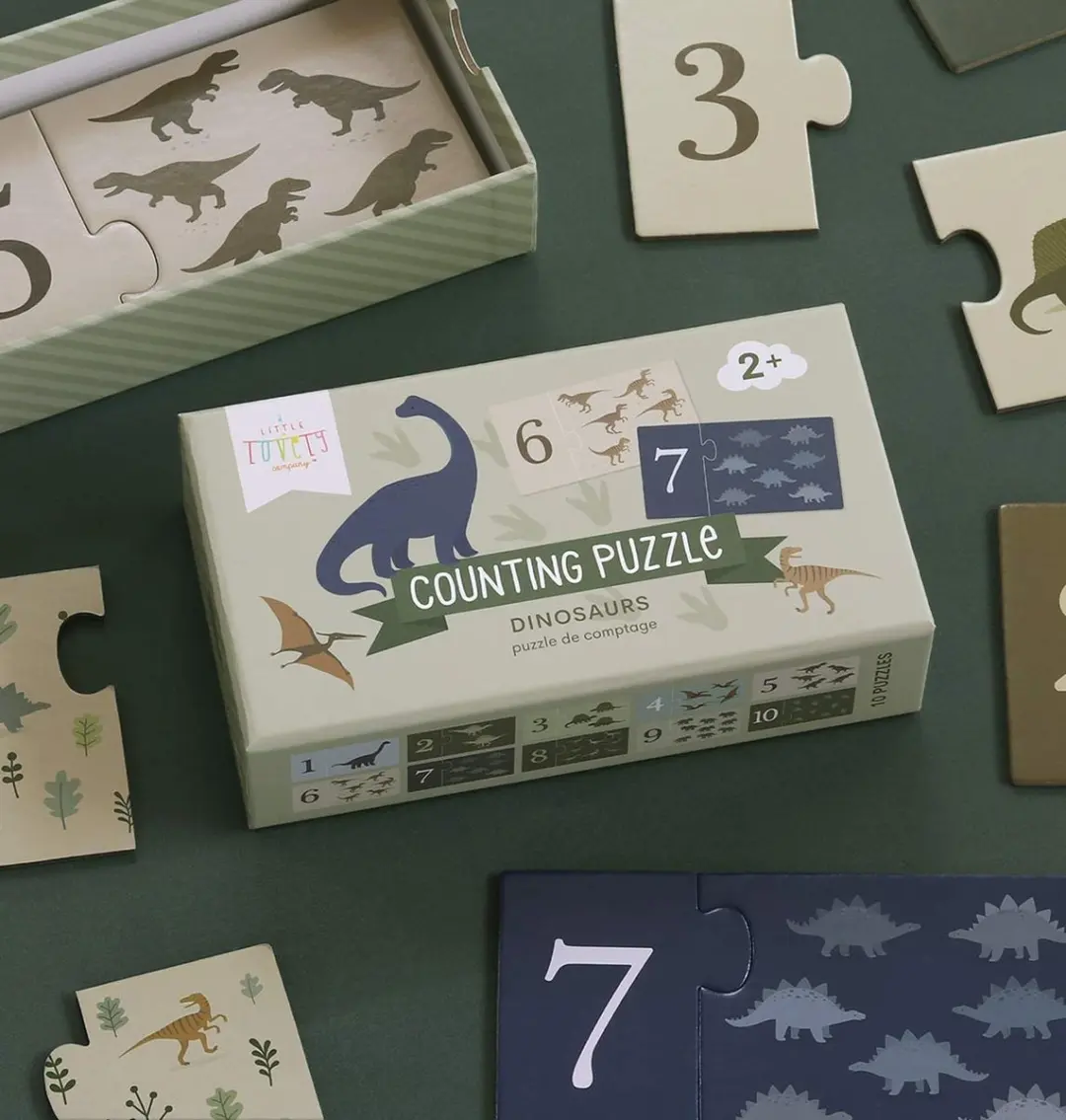 A Little Lovely Company Telpuzzel Dinosaurussen - 20 Stuks Multicolor
