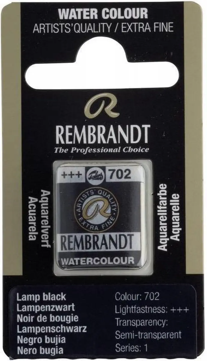 Rembrandt Waterverf Napje Lamp Black 10g