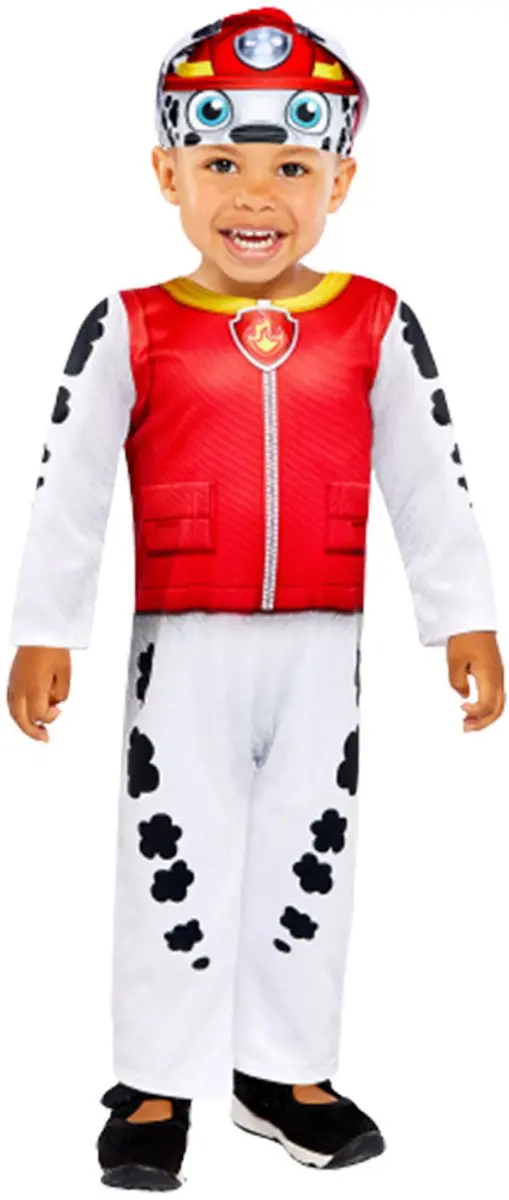 PAW Patrol Marshall Verkleedkleding Baby 86/92cm - Rood/Wit