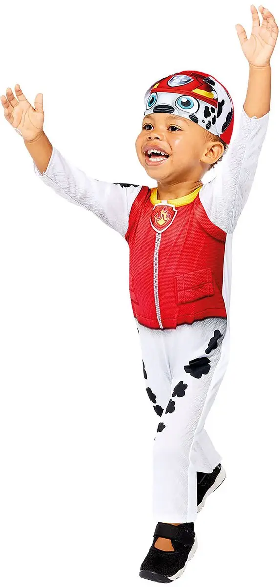 PAW Patrol Marshall Verkleedkleding Baby 86/92cm - Rood/Wit