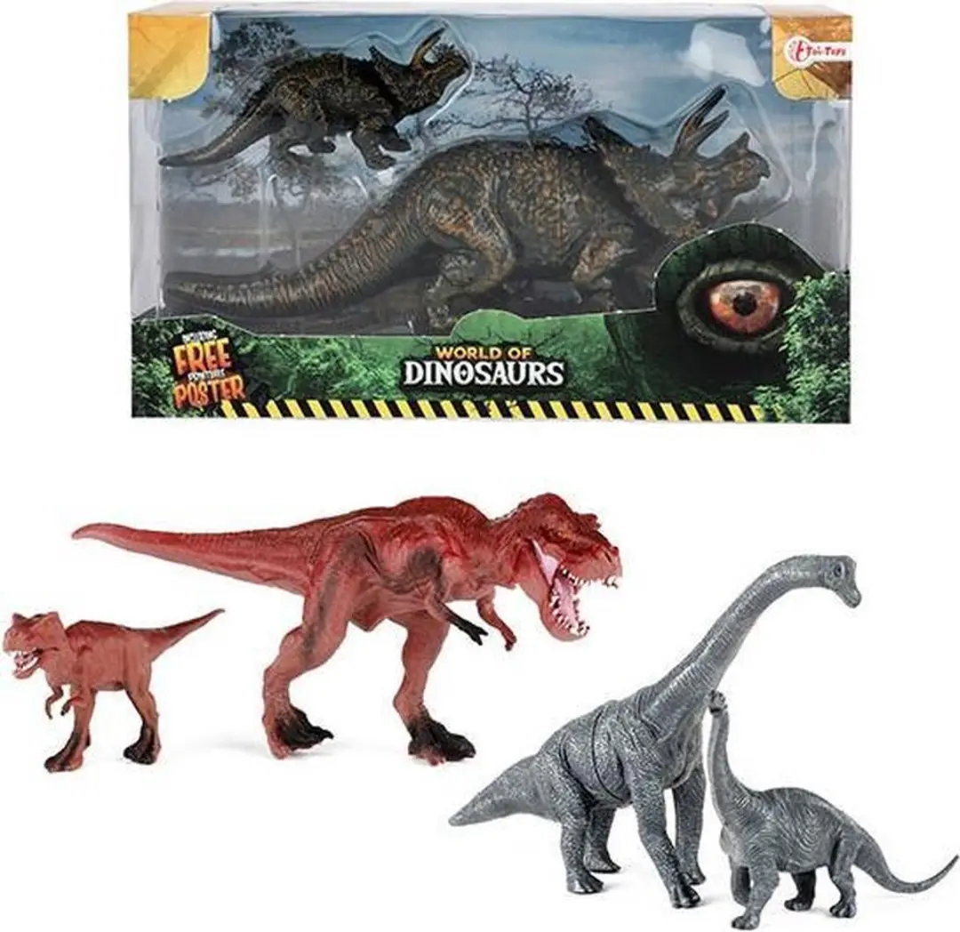 Toi-Toys World of Dinosaurs Moeder met kind Dino