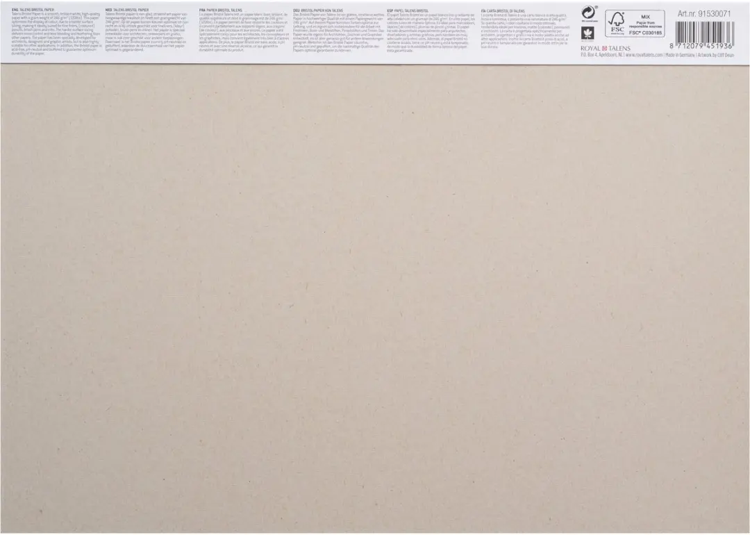 Talens Bristol Papier A3 20 Vel 246 gr - Multi