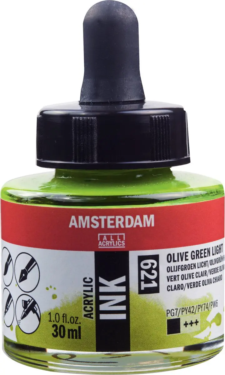 Amsterdam Acrylic Ink 30ml Olijfgroen