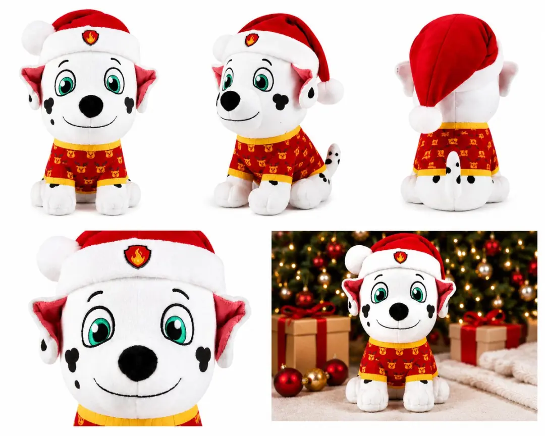 PAW Patrol Marshall Kerstknuffel 27cm - Pluche - afbeelding 6 van 6