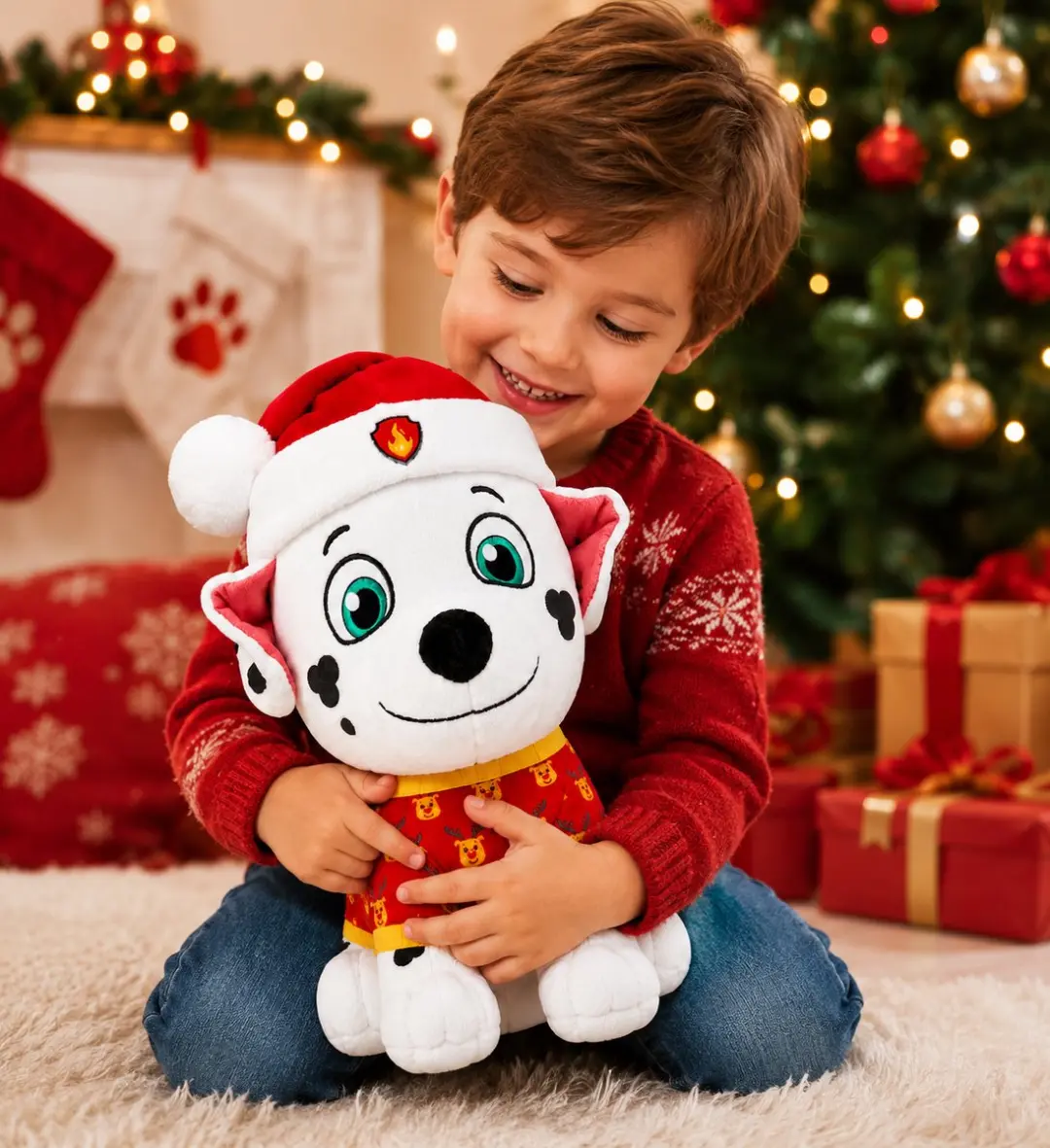 PAW Patrol Marshall Kerstknuffel 27cm - Pluche