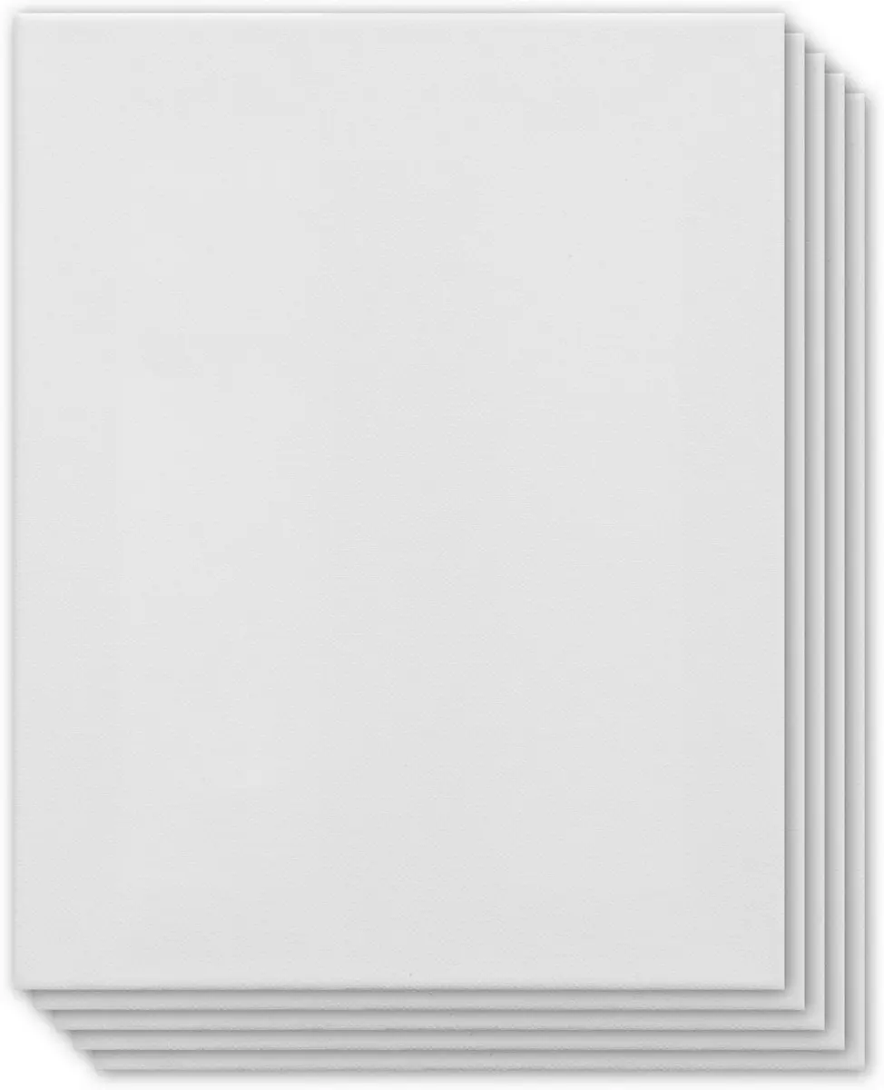Kangaro Canvaspaneel 24x30cm - 5 Stuks - 3mm Board - Wit