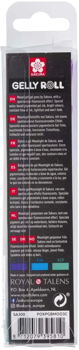 Sakura Moonlight Set 3 Gelpennen - Ocean