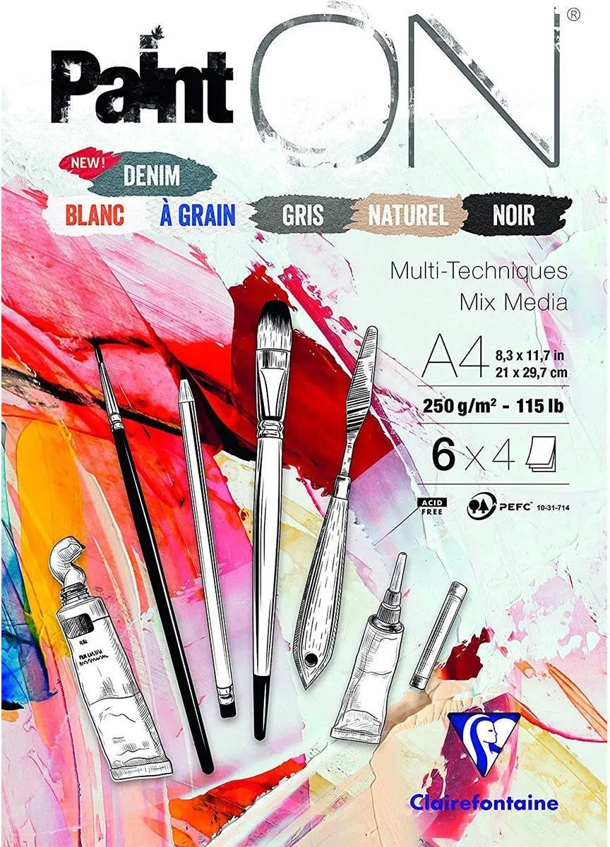 Clairefontaine Paint-ON A4 Blok 24 Vel