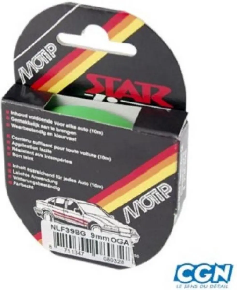 Motip Velgstrip NLF39BG - Neongroen 9mm x 10m