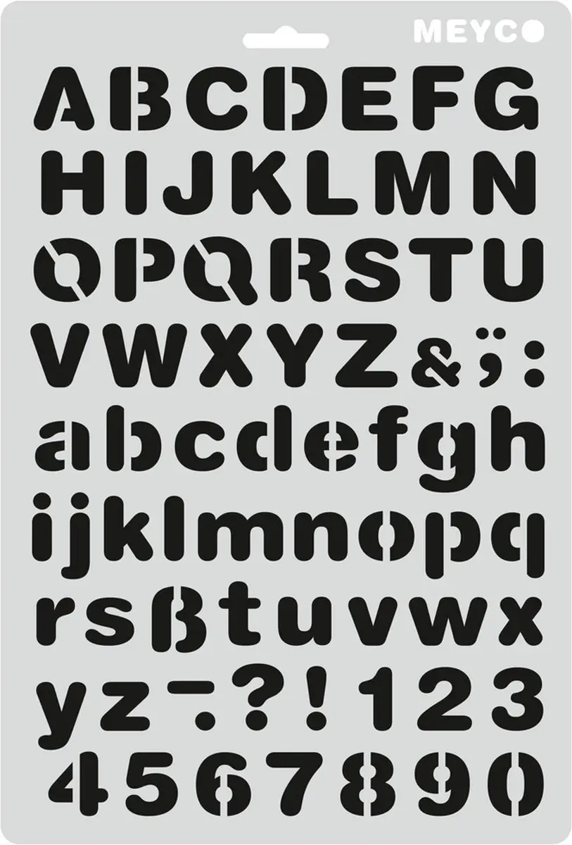 Meyco Sjabloon Alfabet 23mm Hoge Letters