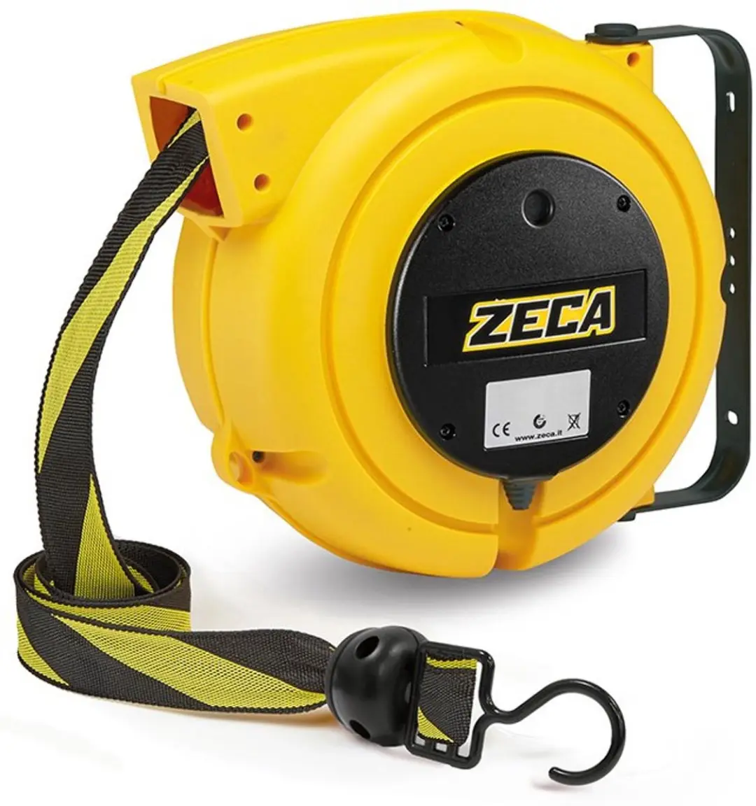 Zeca 4801 Automatische Haspel - 20m Afzetlint - Zwart/Geel