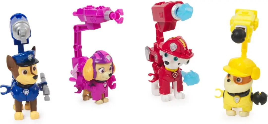 Spin Master PAW Patrol Mighty Movie Speelfiguur - Marshall/Chase/Rubble - Multicolor