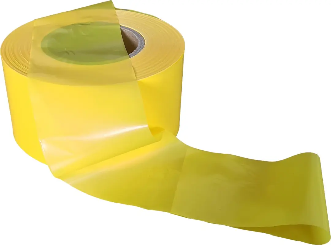 Kortpack Afzetlint Geel 75mm x 100m