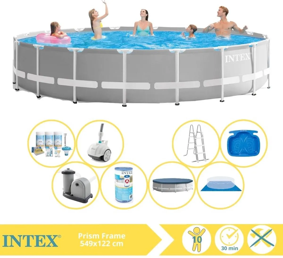Intex Prism Frame Zwembad 549x122cm - 24.311L - MPN 26732GN