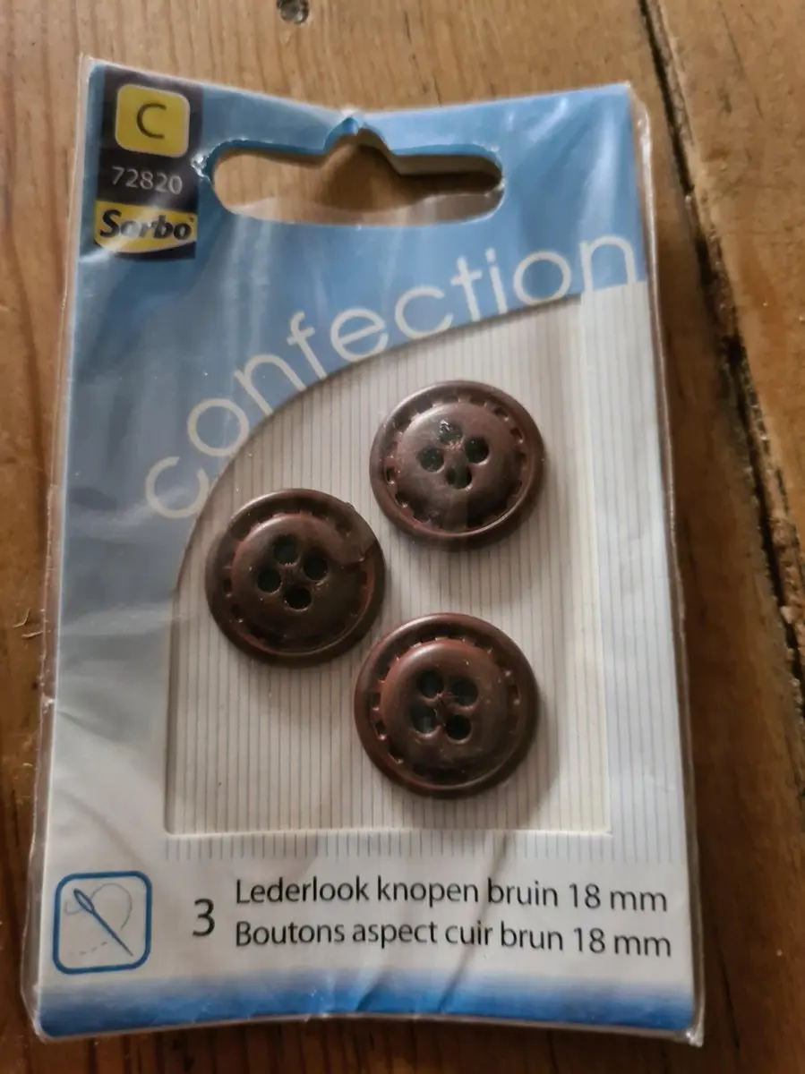 Sorbo Lederlook Knopen 18mm