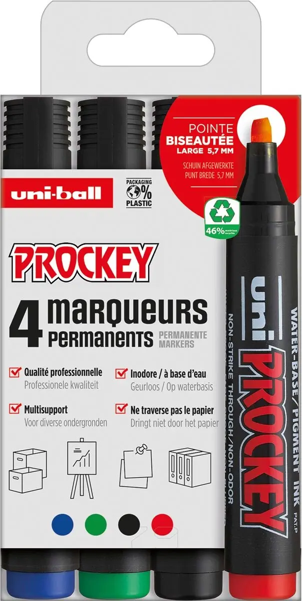uni-ball Permanent Marker Set 4 Stuks