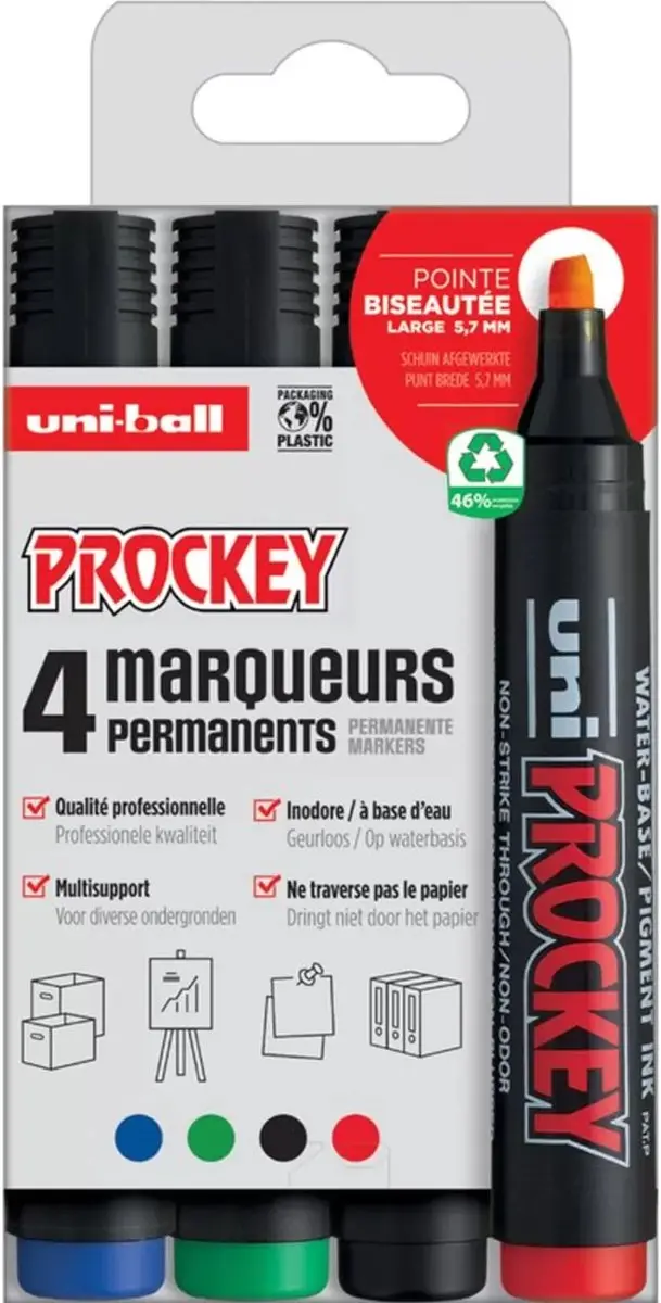 uni-ball Permanent Marker Set 4 Stuks - Meerkleurig