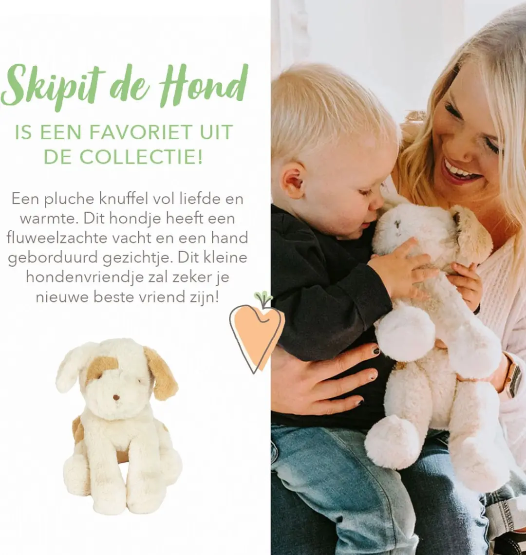 Bunnies By The Bay Skipit de Hond Knuffel 30cm - Beige