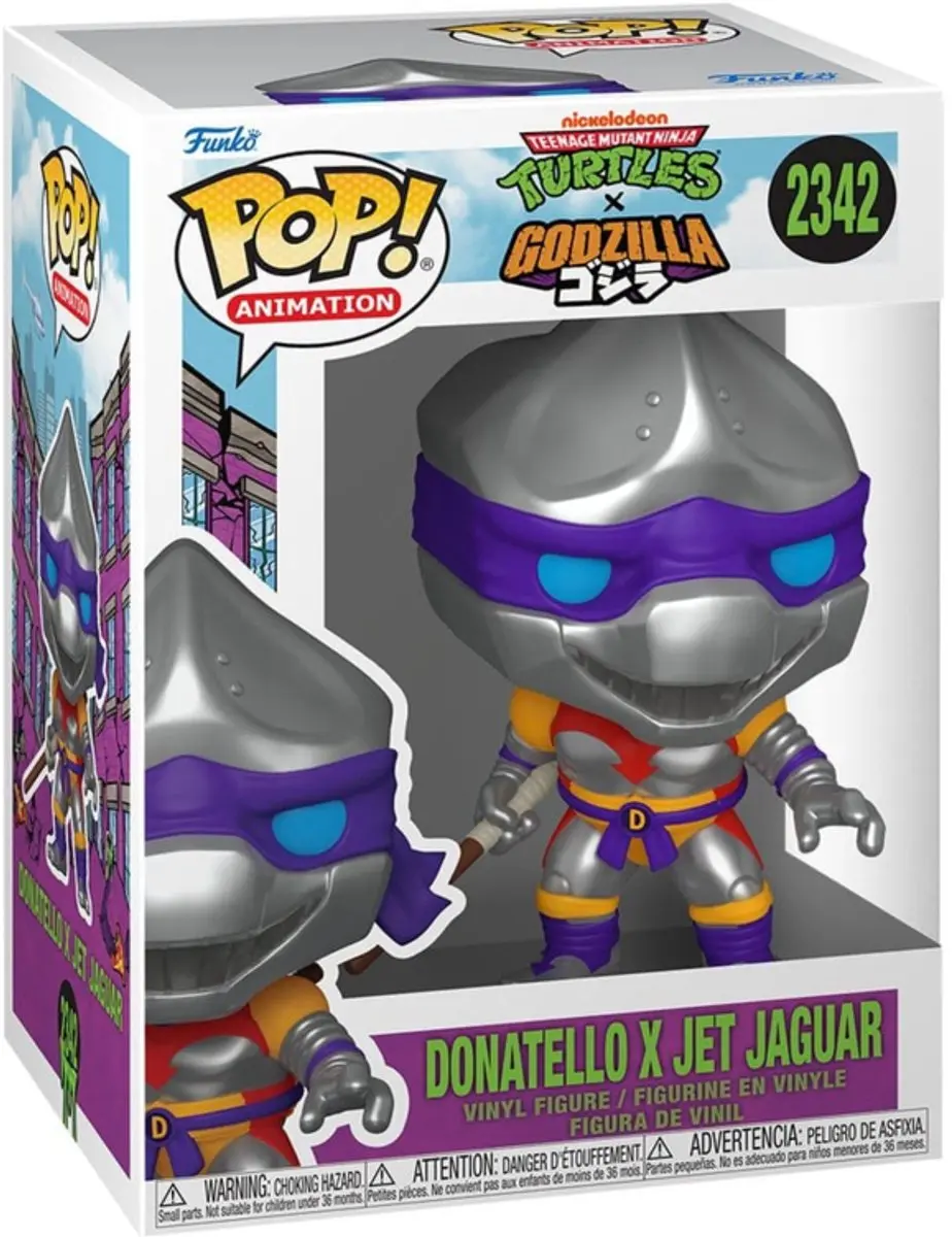 Funko Teenage Mutant Ninja Turtles x Godzilla POP! Donatello x Jet Jaguar FK90584 - 9cm - Multicolor