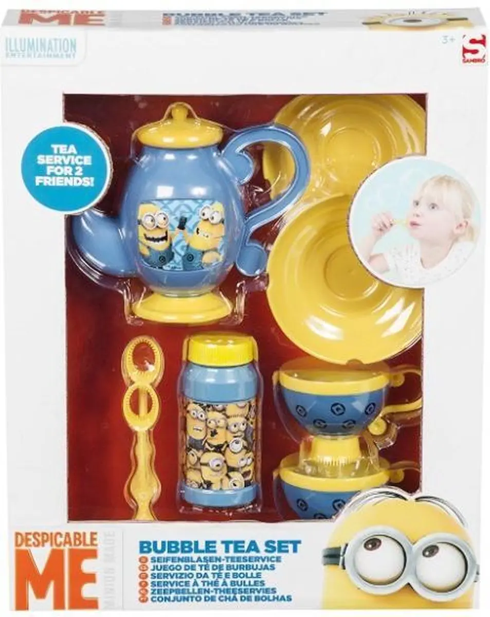 Minions Bellenblaas Theeset MIN8-3141 - Geel/Blauw - afbeelding 6 van 6