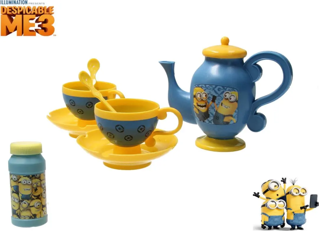 Minions Bellenblaas Theeset MIN8-3141 - Geel/Blauw