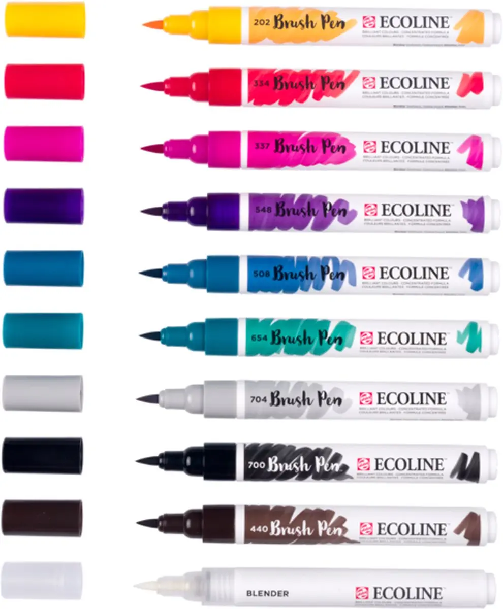 Ecoline Brush Pen Set 10 Stuks - Galaxy Kleuren - afbeelding 6 van 6