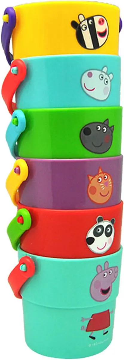 Peppa Pig Stapelemmers PP17095 - 6 Stuks - Multi Colour