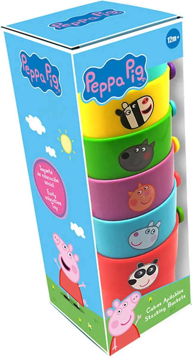 Peppa Pig Stapelemmers PP17095 - 6 Stuks - Multi Colour