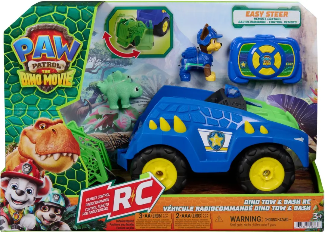 PAW Patrol Dino Tow & Dash RC - Meerkleurig - 5x AAA