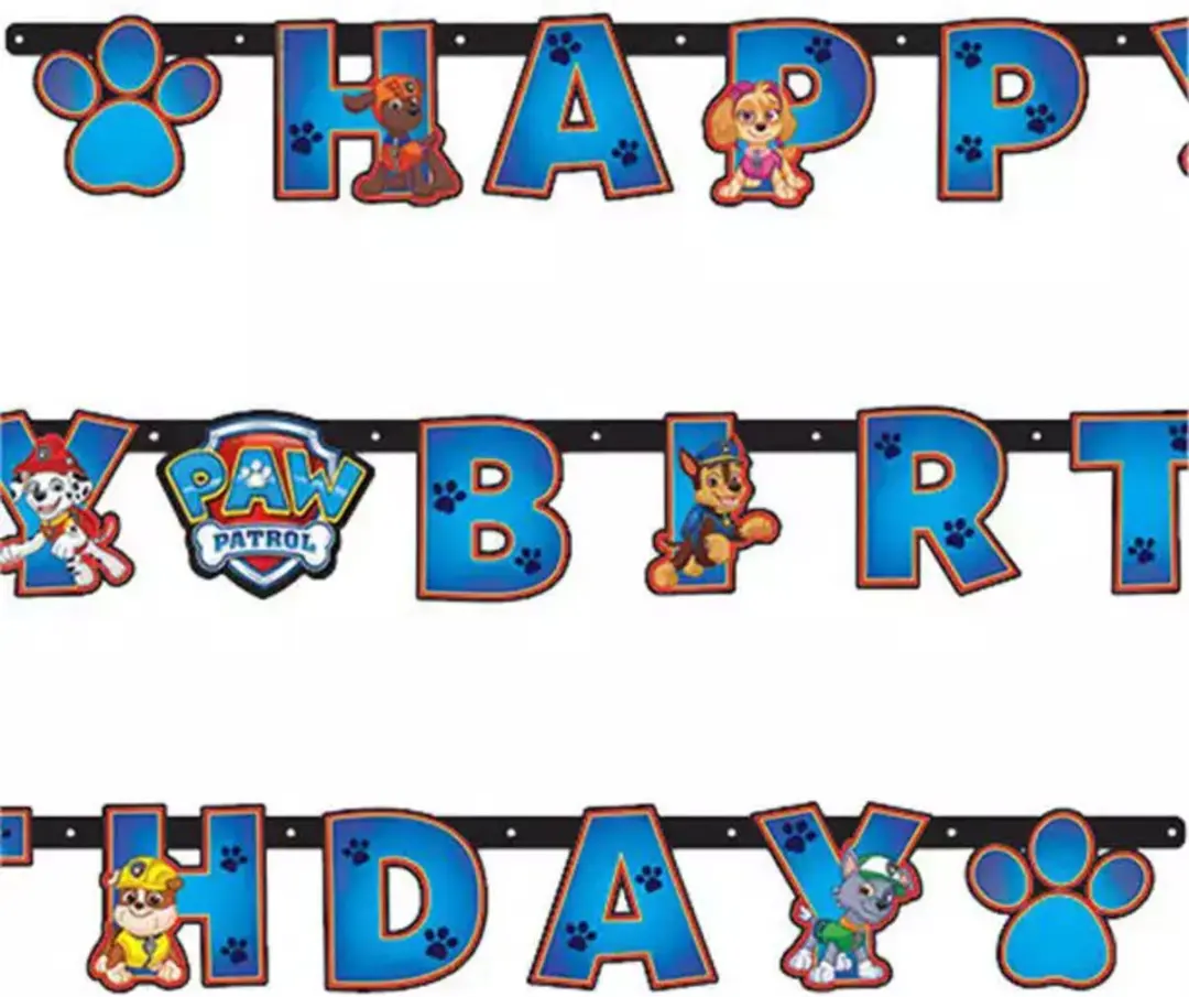PAW Patrol Letter Slinger 180x13,7cm - Blauw
