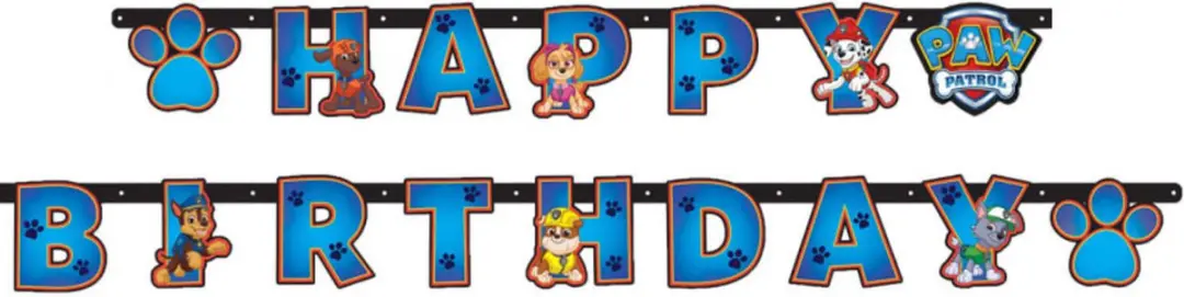 PAW Patrol Letter Slinger 180x13,7cm - Blauw