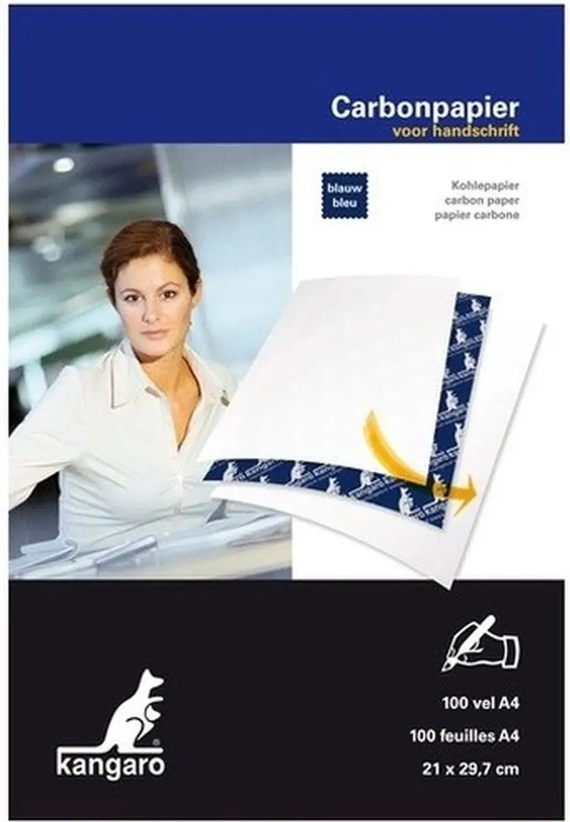 Kangaro Carbonpapier Blauw A4 - 100 Vellen