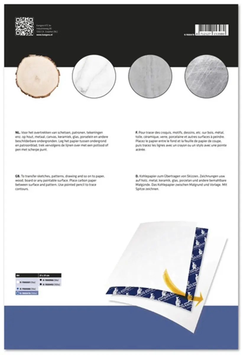 Kangaro Carbonpapier Blauw A4 - 100 Vellen