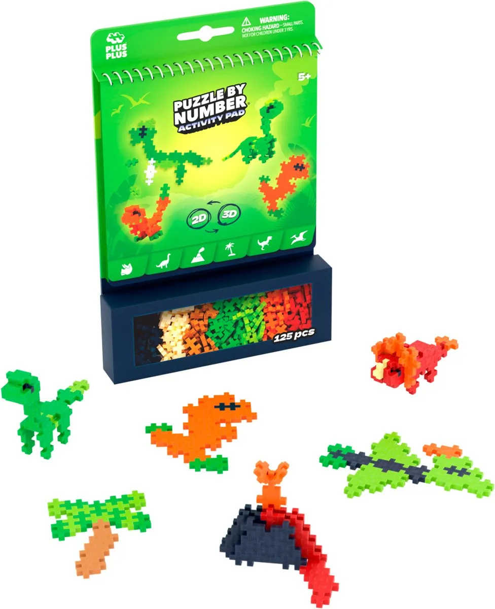 Plus-Plus Activity Pad Dinosaurs 4347 - 125 Stukken