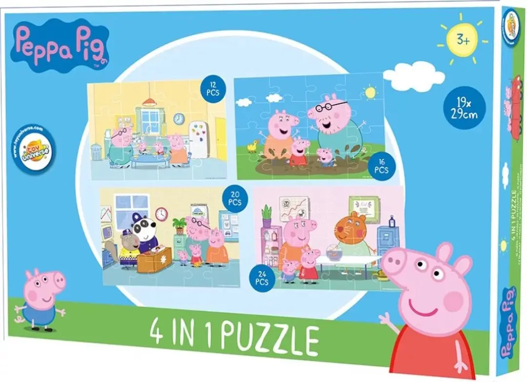 Peppa Pig 4-in-1 Puzzel