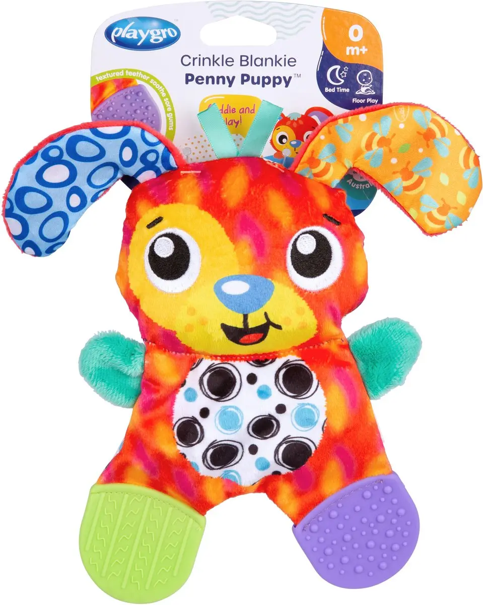 Playgro Crinkle Blankie Penny Puppy