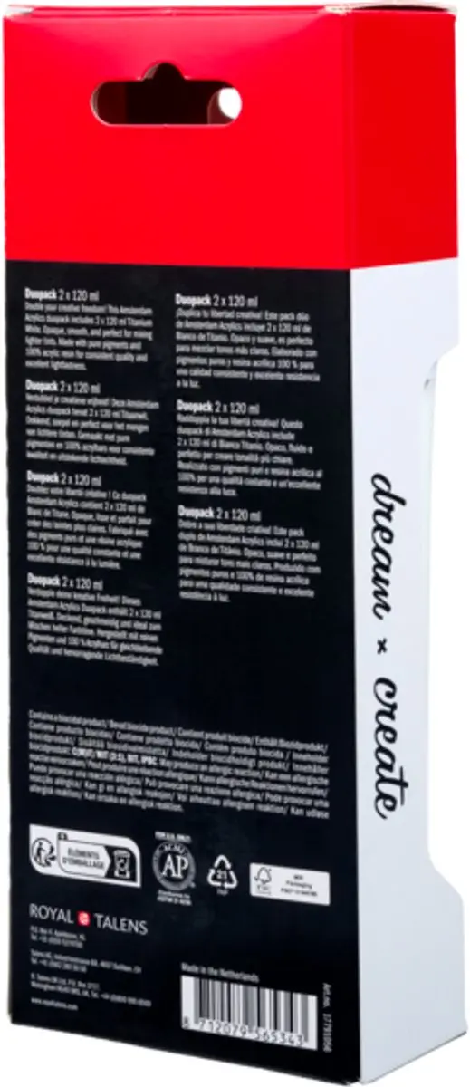 Amsterdam Standard Titaanwit Acrylverf - 2x120ml